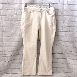 J. Jill Modern Slim Boot Cut Beige Denim Jeans size 16 NWOT